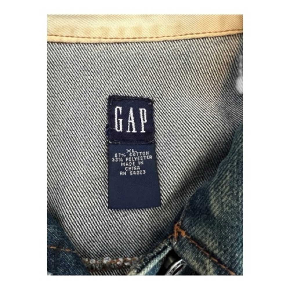 EUC GAP Blue Denim Trucker Jacket – Size XL - Picture 8 of 9